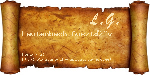 Lautenbach Gusztáv névjegykártya