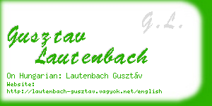 gusztav lautenbach business card